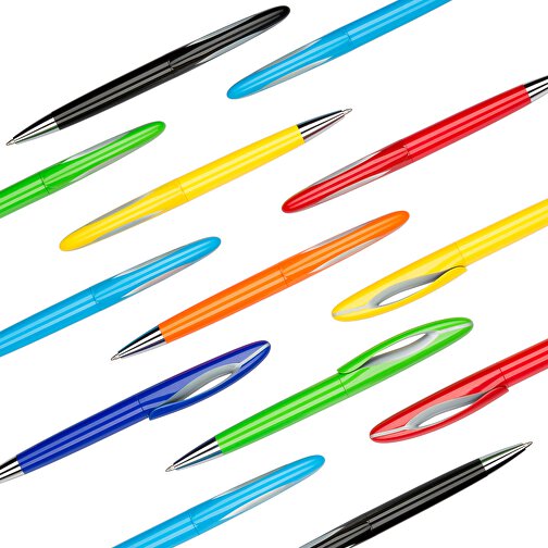 Kugelschreiber Tokio Bunt Silber , Promo Effects, orange/silber, Kunststoff, 14,50cm x 1,50cm (Länge x Breite), Bild 4