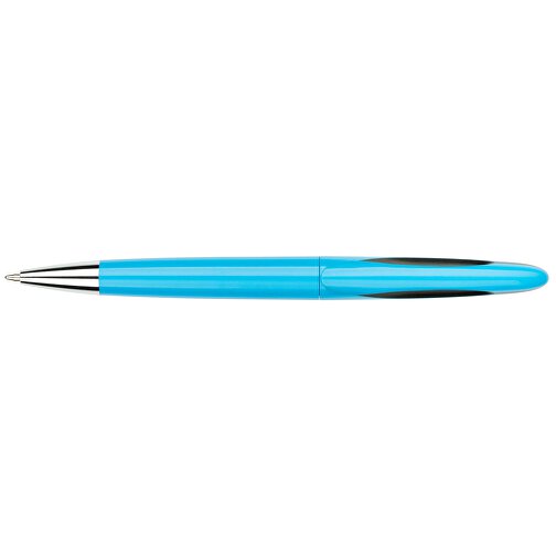 Kugelschreiber Tokio Bunt Schwarz , Promo Effects, hellblau, Kunststoff, 14,50cm x 1,50cm (Länge x Breite), Bild 3