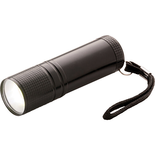 COB Taschenlampe, Schwarz , schwarz, Aluminium, 2,50cm x 8,50cm (Länge x Höhe), Bild 1