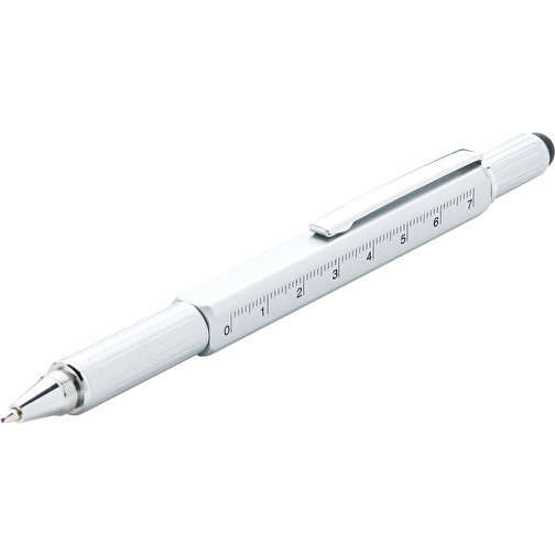 Penna multiattrezzo 5 in 1 in alluminio, Immagine 1