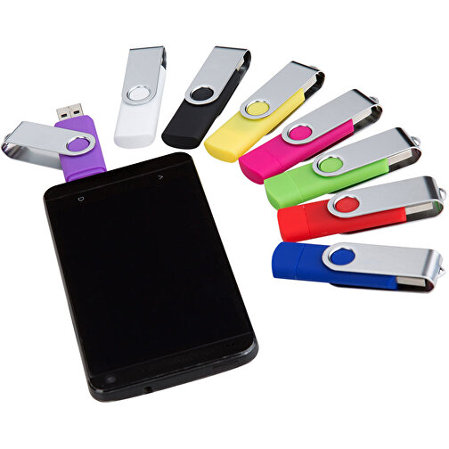 USB-Stick Smart Swing 4 GB , Promo Effects MB , schwarz MB , 4 GB , Kunststoff, Metal MB , 3 - 10 MB/s MB , 7,00cm x 1,00cm x 1,90cm (Länge x Höhe x Breite), Bild 3
