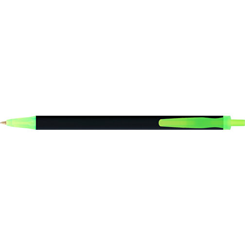 BIC® Clic Stic Softfeel® Kugelschreiber , BiC, schwarz/gefr. grün, Kunststoff, 14,00cm x 1,20cm (Länge x Breite), Bild 3