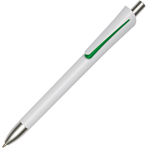 Kugelschreiber OREGON , grün, weiß, Kunststoff, 14,20cm (Länge), Bild 2