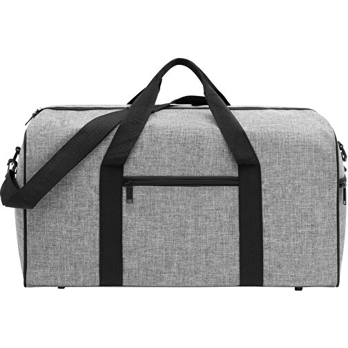 Sporttasche DONEGAL GYM , grau, schwarz, 600D Polyester, 52,00cm x 29,00cm x 23,50cm (Länge x Höhe x Breite), Bild 4