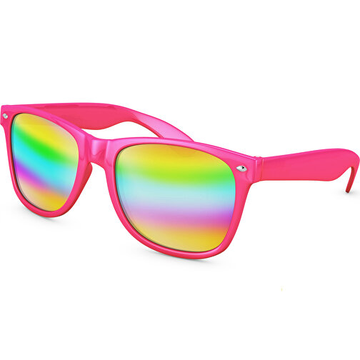 SunShine Mirror Glänzend - UV 400 , Promo Effects, verspiegelt pink glänzend, Rahmen aus Polycarbonat und Glass aus AC, 14,50cm x 4,80cm x 15,00cm (Länge x Höhe x Breite), Bild 1