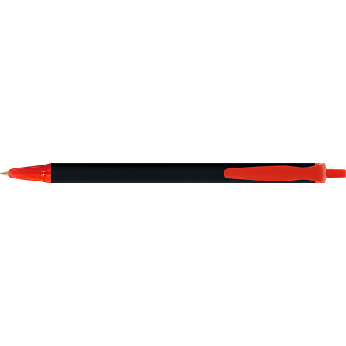 BIC® Clic Stic Softfeel® Kugelschreiber , BiC, schwarz/rot, Kunststoff, 14,00cm x 1,20cm (Länge x Breite), Bild 3