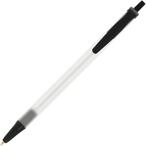 BIC® Clic Stic Kugelschreiber , BiC, gefr. transparent/schwarz, Kunststoff, 14,00cm x 1,20cm (Länge x Breite), Bild 2
