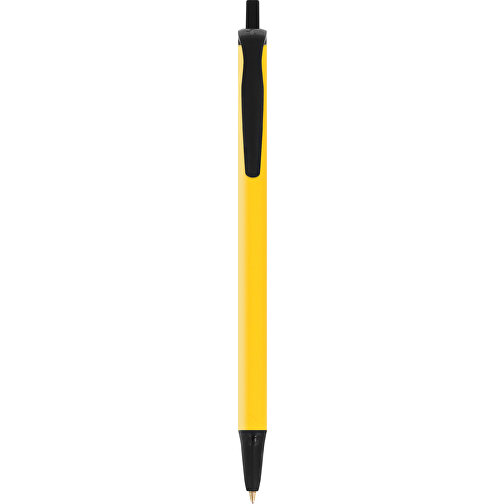 BIC® Clic Stic Kugelschreiber , BiC, gelb/schwarz, Kunststoff, 14,00cm x 1,20cm (Länge x Breite), Bild 1