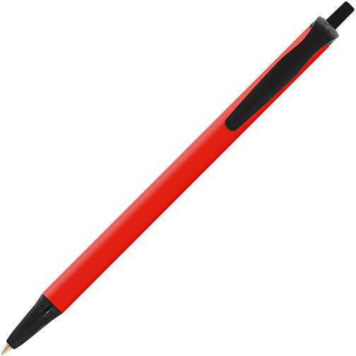 BIC® Clic Stic Kugelschreiber , BiC, rot/schwarz, Kunststoff, 14,00cm x 1,20cm (Länge x Breite), Bild 2