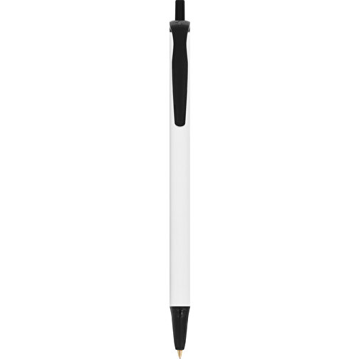 BIC® Clic Stic Kugelschreiber , BiC, weiß/schwarz, Kunststoff, 14,00cm x 1,20cm (Länge x Breite), Bild 1