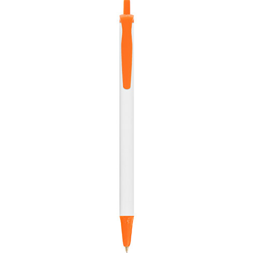 BIC® Clic Stic Kugelschreiber , BiC, weiß/orange, Kunststoff, 14,00cm x 1,20cm (Länge x Breite), Bild 1