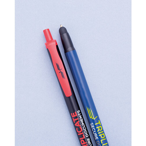 BIC® Clic Stic Stylus Kugelschreiber , BiC, blau/schwarz, Kunststoff, 14,00cm x 1,20cm (Länge x Breite), Bild 4