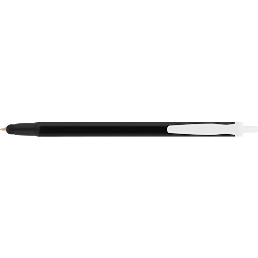 BIC® Clic Stic Stylus Kugelschreiber , BiC, schwarz/weiß/schwarz, Kunststoff, 14,00cm x 1,20cm (Länge x Breite), Bild 3