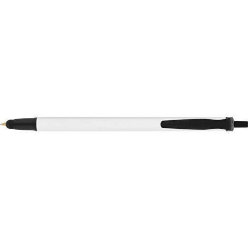 BIC® Clic Stic Stylus Kugelschreiber , BiC, weiß/schwarz, Kunststoff, 14,00cm x 1,20cm (Länge x Breite), Bild 3