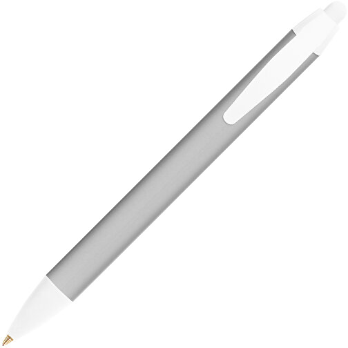 BIC® Wide Body™ Kugelschreiber , BiC, metallgrau/weiß, Kunststoff, 14,20cm x 1,50cm (Länge x Breite), Bild 2