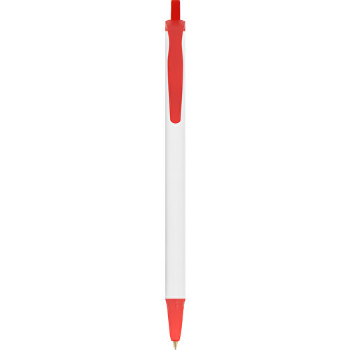 BIC® Clic Stic Digital Kugelschreiber , BiC, weiß/gefr. rot, Kunststoff, 14,00cm x 1,20cm (Länge x Breite), Bild 1