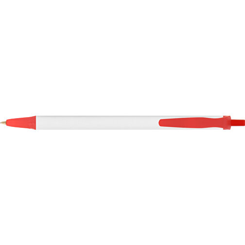 BIC® Clic Stic Digital Kugelschreiber , BiC, weiss/gefr. rot, Kunststoff, 14,00cm x 1,20cm (Länge x Breite), Bild 3