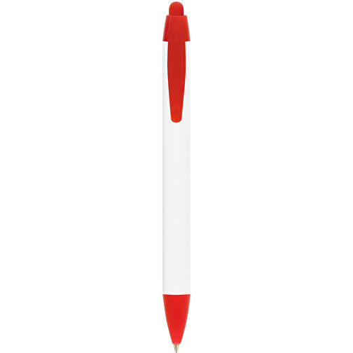 BIC® Wide Body™ Digital Kugelschreiber , BiC, weiss/gefr. rot, Kunststoff, 14,20cm x 1,50cm (Länge x Breite), Bild 1