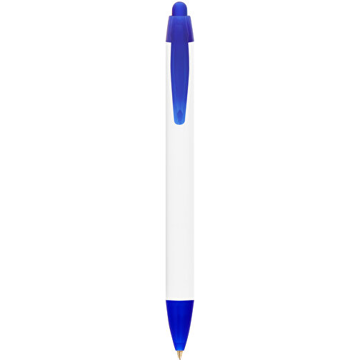 BIC® Wide Body™ Digital Kugelschreiber , BiC, weiß/gefr. dunkelblau, Kunststoff, 14,20cm x 1,50cm (Länge x Breite), Bild 1