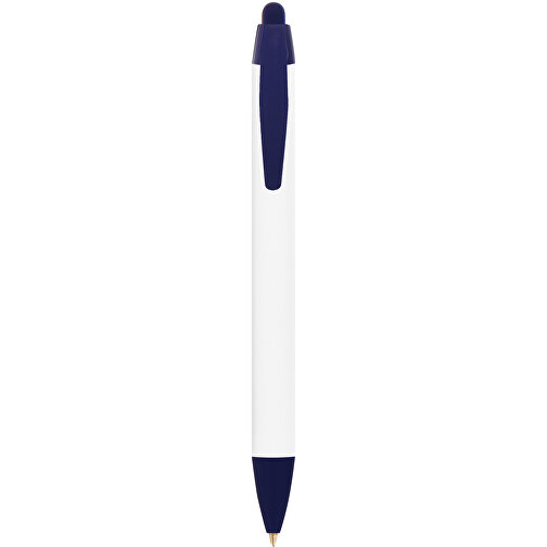 BIC® Wide Body™ Digital Kugelschreiber , BiC, weiß/marineblau, Kunststoff, 14,20cm x 1,50cm (Länge x Breite), Bild 1