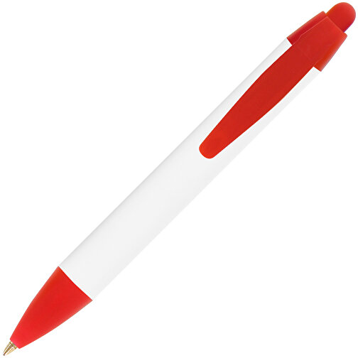 BIC® Wide Body™ Mini Digital Kugelschreiber , BiC, weiß/gefr. rot, Kunststoff, 11,60cm x 1,50cm (Länge x Breite), Bild 2