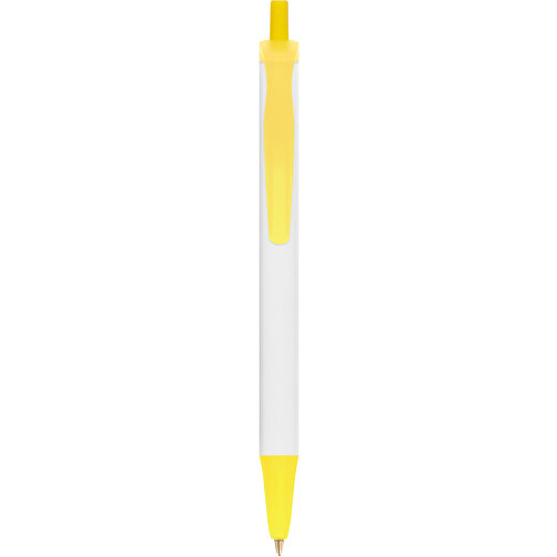 BIC® Clic Stic Mini Digital Kugelschreiber , BiC, weiß/gefr. gelb, Kunststoff, 11,20cm x 1,20cm (Länge x Breite), Bild 1