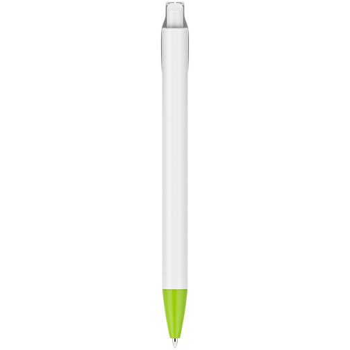 Kugelschreiber – Fanny Weiß , Promo Effects, grün, Kunststoff, 14,20cm x 1,20cm (Länge x Breite), Bild 3