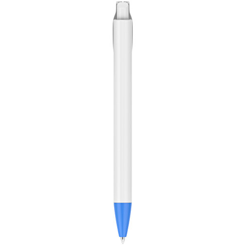 Kugelschreiber – Fanny Weiß , Promo Effects, blau, Kunststoff, 14,20cm x 1,20cm (Länge x Breite), Bild 1