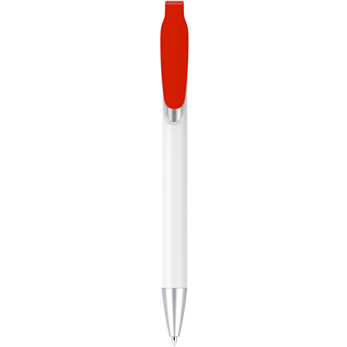 Kugelschreiber – Fanny Silber , Promo Effects, rot, Kunststoff, 14,20cm x 1,20cm (Länge x Breite), Bild 4