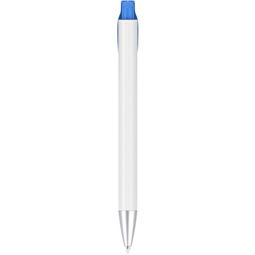 Kugelschreiber – Fanny Silber , Promo Effects, blau, Kunststoff, 14,20cm x 1,20cm (Länge x Breite), Bild 3