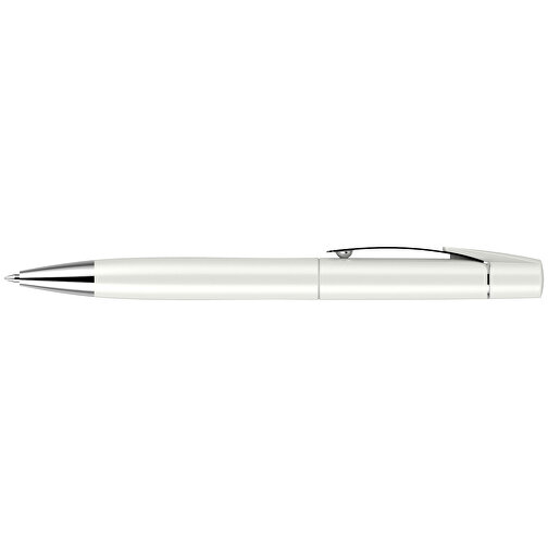 Kugelschreiber Lucky Metallic , Promo Effects, weiss metallic, Kunststoff, 14,00cm x 1,10cm (Länge x Breite), Bild 7
