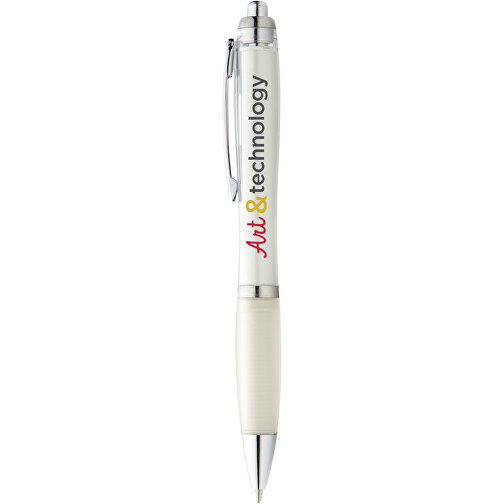 Nash Kugelschreiber Mit Farbigem Schaft Und Griff , weiß, ABS Kunststoff, 14,00cm (Länge), Bild 5