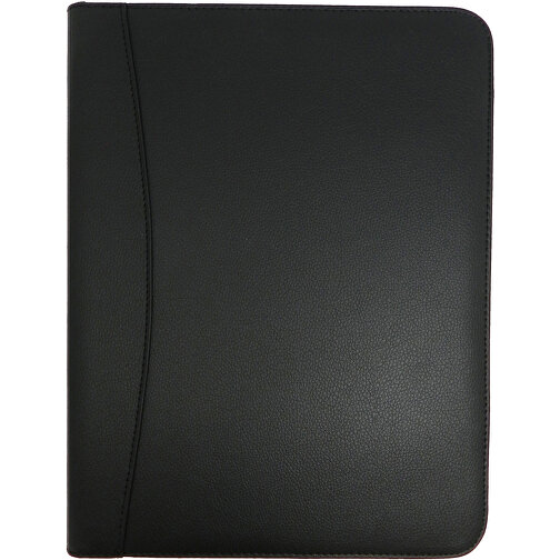 Schreibmappe A4 , schwarz, Lederähnliches Felina Material, 31,50cm x 2,00cm x 24,50cm (Länge x Höhe x Breite), Bild 2