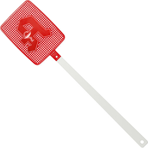 Fliegenklatsche 'Apotheke' , weiss, rot, PE+PS, 43,50cm x 0,50cm x 10,00cm (Länge x Höhe x Breite), Bild 1