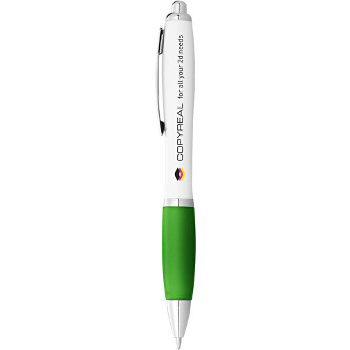 Nash Kugelschreiber Weiß Mit Farbigem Griff , weiß / limone, ABS Kunststoff, 14,00cm (Höhe), Bild 5