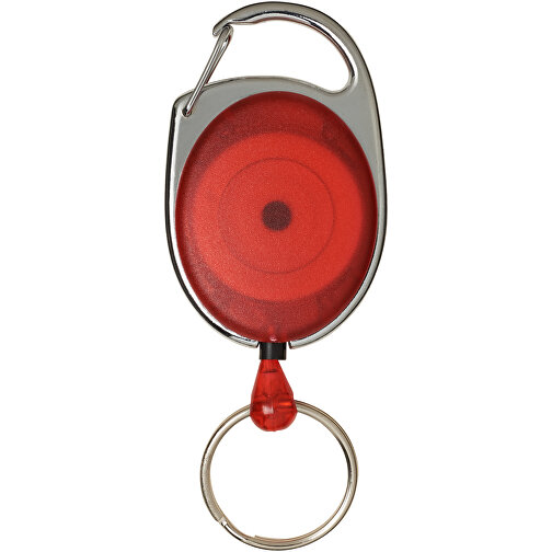 Gerlos Schlüsselkette Mit Rollerclip , rot, ABS Kunststoff, 3,50cm x 6,50cm x 1,00cm (Länge x Höhe x Breite), Bild 3
