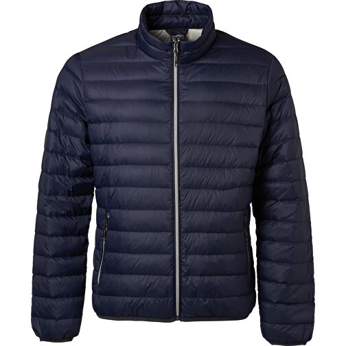 Men’s Down Jacket , James Nicholson, navy blau/silber, Oberstoff: 100% Polyamid, Futterstoff: 100% Polyamid, Wattierung: 90% Daunen, 10% Federn, S, , Bild 1