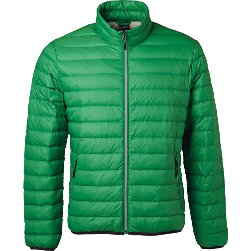 Men’s Down Jacket , James Nicholson, grasgrün/silber, Oberstoff: 100% Polyamid, Futterstoff: 100% Polyamid, Wattierung: 90% Daunen, 10% Federn, XL, , Bild 1