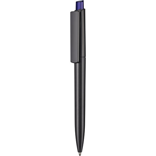Kugelschreiber CREST RECYCLED , Ritter-Pen, schwarz recycled/ozean-blau TR/FR, ABS-Kunststoff, 14,90cm (Länge), Bild 1