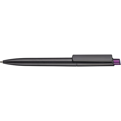 Kugelschreiber CREST RECYCLED , Ritter-Pen, schwarz recycled/pflaume-lila TR/FR, ABS-Kunststoff, 14,90cm (Länge), Bild 3