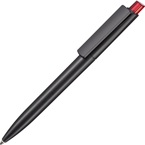 Kugelschreiber CREST RECYCLED , Ritter-Pen, schwarz recycled/kirsch-rot TR/FR, ABS-Kunststoff, 14,90cm (Länge), Bild 2