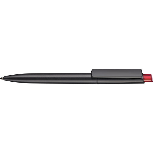 Kugelschreiber CREST RECYCLED , Ritter-Pen, schwarz recycled/kirsch-rot TR/FR, ABS-Kunststoff, 14,90cm (Länge), Bild 3