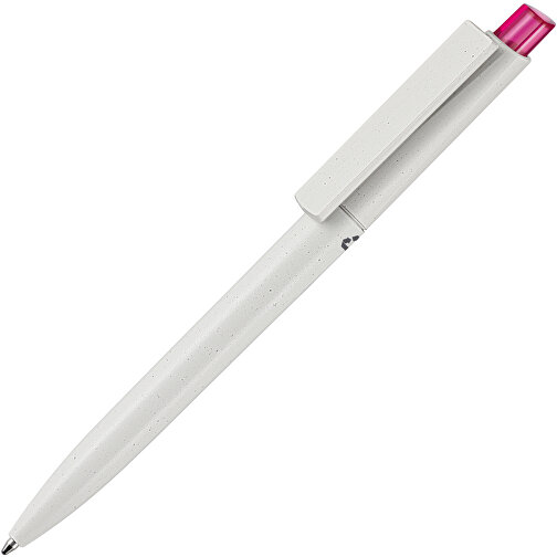 Kugelschreiber CREST RECYCLED , Ritter-Pen, grau recycled/magenta-pink TR/FR, ABS-Kunststoff, 14,90cm (Länge), Bild 2