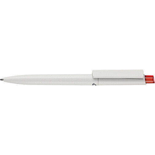 Kugelschreiber CREST RECYCLED , Ritter-Pen, grau recycled/feuer-rot TR/FR, ABS-Kunststoff, 14,90cm (Länge), Bild 3