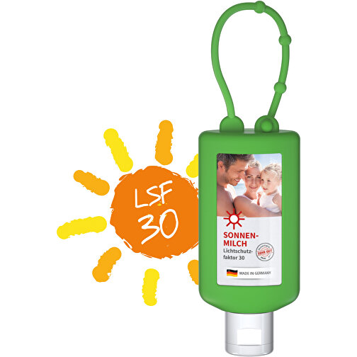 Leche solar FPS 30, 50 ml Bumper verde, Body Label (R-PET), Imagen 1