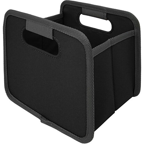 Faltbare Minibox , schwarz, Polyester, 17,00cm x 12,50cm x 14,00cm (Länge x Höhe x Breite), Bild 1