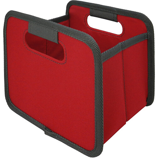 Faltbare Minibox , rot, Polyester, 17,00cm x 12,50cm x 14,00cm (Länge x Höhe x Breite), Bild 1