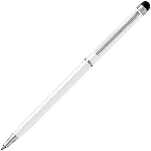Kugelschreiber Aus Aluminium Irina , weiß, Aluminium, Metall, Kautschuk, 13,40cm (Höhe), Bild 2