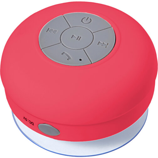 BT/Wireless-Lautsprecher Aus Kunststoff Jude , rot, ABS, Plastik, , Bild 1