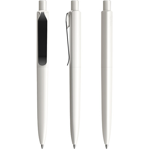 Prodir DS8 PSP Push Kugelschreiber , Prodir, weiß/schwarz, Kunststoff/Metall, 14,10cm x 1,50cm (Länge x Breite), Bild 6